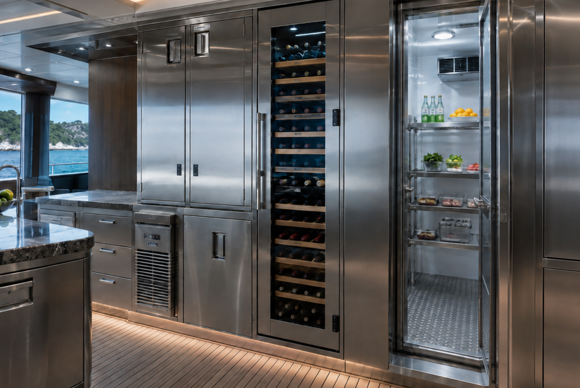 Stainless-steel marine refrigeration equipment